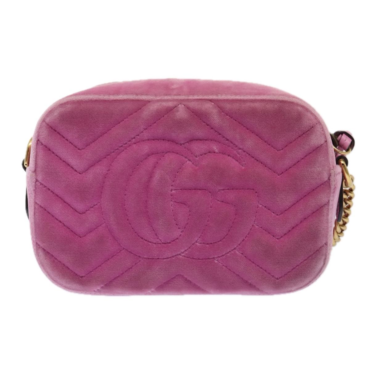 Gucci Marmont Pink Velvet Shoulder Bag (Pre-Owned) Size ONE SIZE - 2 Thumbnail