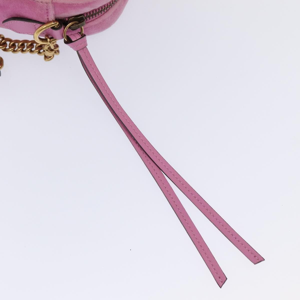 Gucci Marmont Pink Velvet Shoulder Bag (Pre-Owned) Size ONE SIZE - 19 Thumbnail