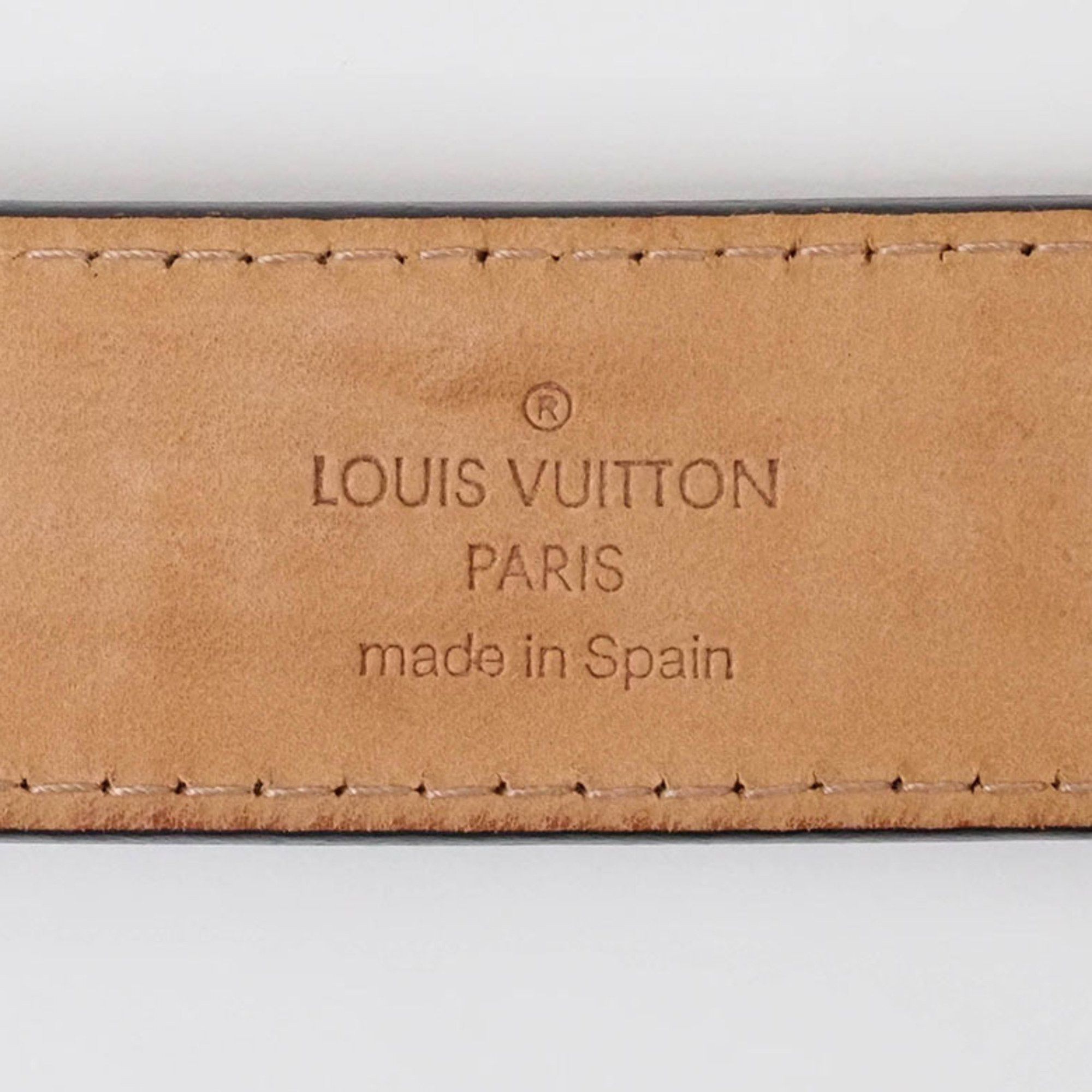 Other Louis Vuitton Belt Santur 95cm Black Men's Leather Openwork Silver Buckle LOUIS VUITTON Size ONE SIZE - 8 Thumbnail