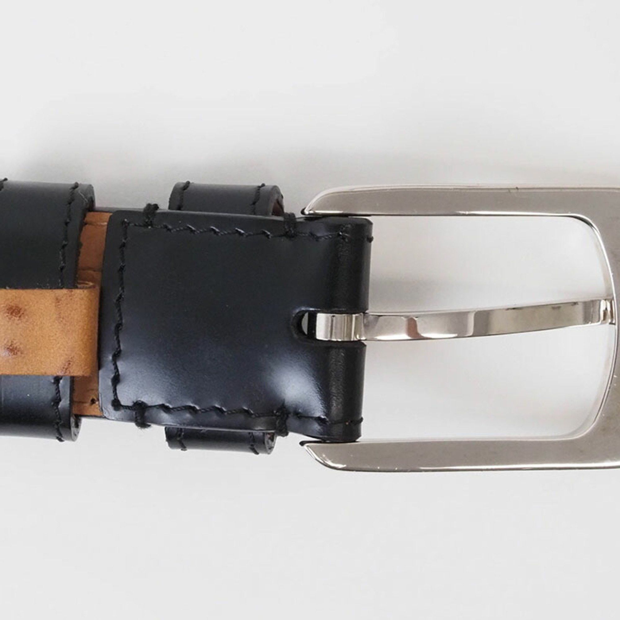 Other Louis Vuitton Belt Santur 95cm Black Men's Leather Openwork Silver Buckle LOUIS VUITTON Size ONE SIZE - 9 Thumbnail