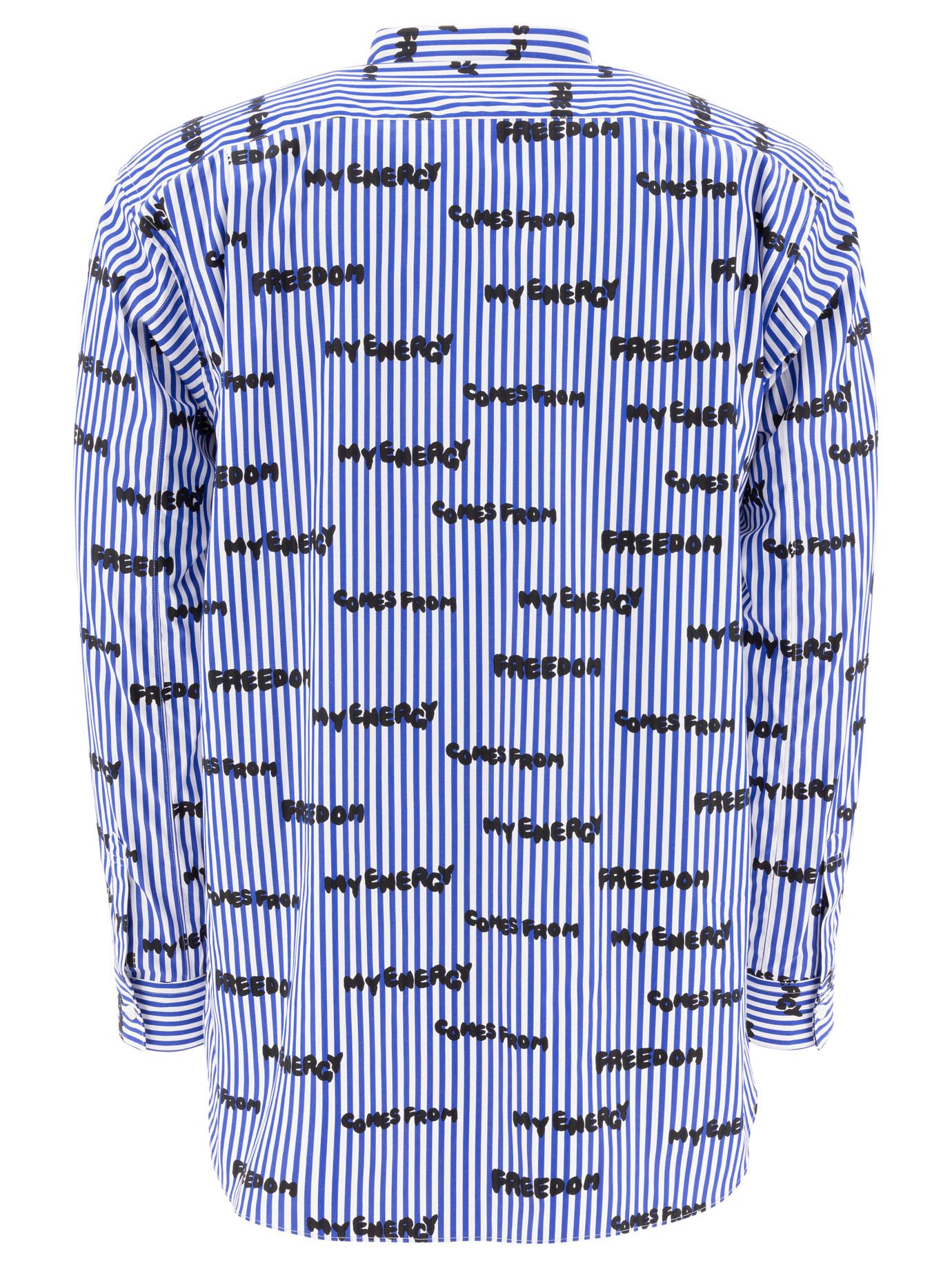 Comme des Garcons SHIRT Printed Striped Shirt Size US M / EU 48-50 / 2 - 2 Thumbnail