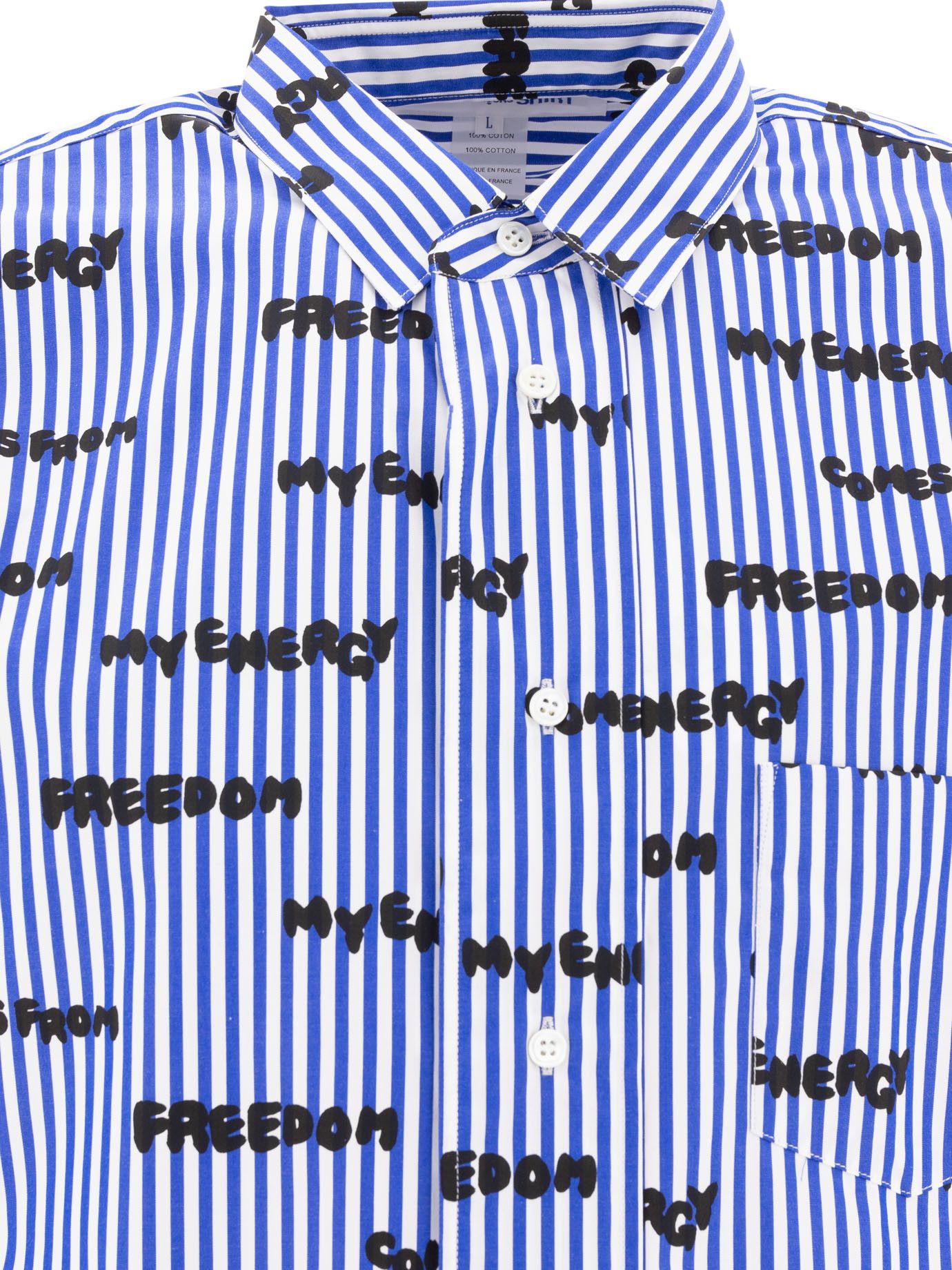 Comme des Garcons SHIRT Printed Striped Shirt Size US M / EU 48-50 / 2 - 3 Thumbnail
