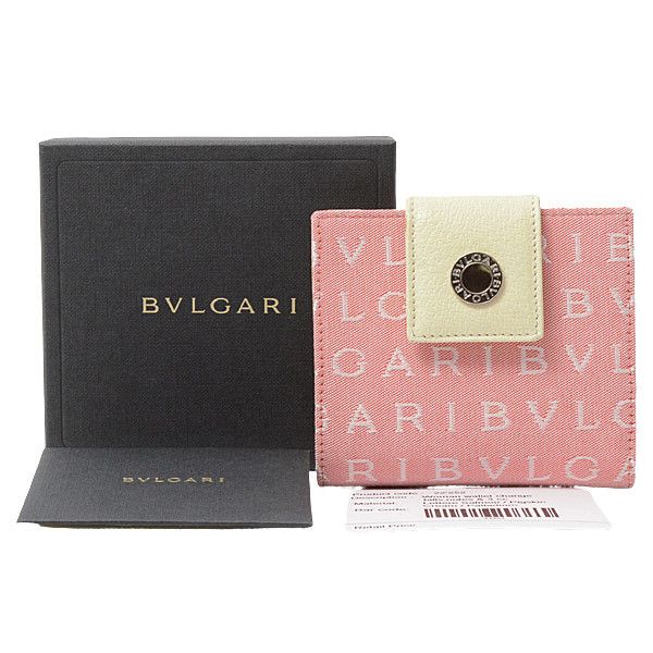 Bvlgari Bvlgari Bvlgari Logo Mania Compact Wallet Canvas Short Wallet 22241 in Great Condition Size ONE SIZE - 8 Thumbnail