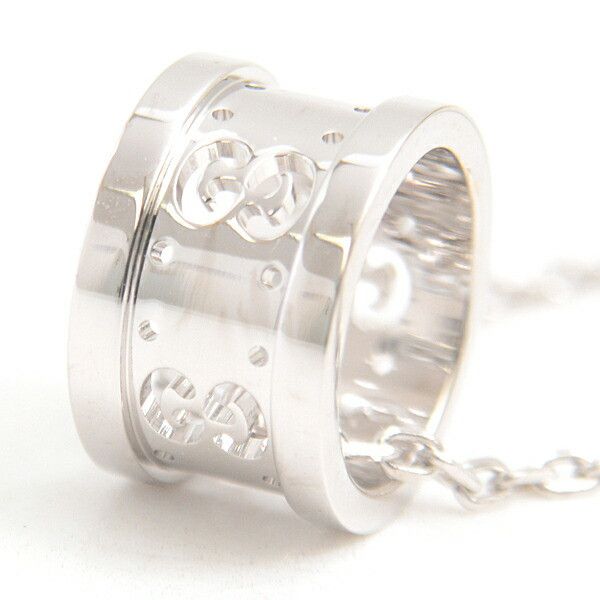 Gucci Gucci Gucci Icon Necklace White Gold 750WG Metal Necklace 74210 in Great Condition Size ONE SIZE - 4 Thumbnail