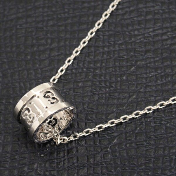 Gucci Gucci Gucci Icon Necklace White Gold 750WG Metal Necklace 74210 in Great Condition Size ONE SIZE - 7 Thumbnail