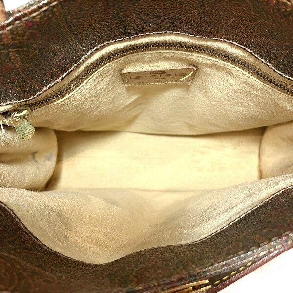 Other Other Etro Paisley Tote Bag PVC Leather Canvas Tote Bag in Fair Condition Size ONE SIZE - 6 Thumbnail