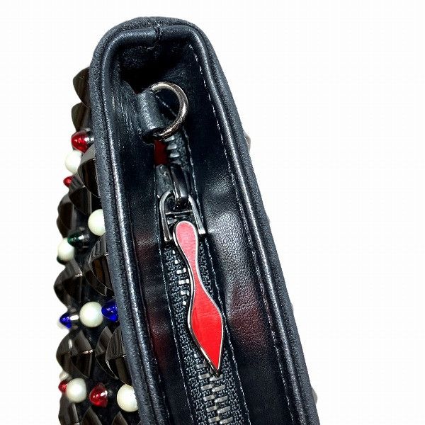 Christian Louboutin Christian Louboutin Christian Louboutin Trilby Suede Leather Shoulder Bag Leather Crossbody Bag in Good Condition Size ONE SIZE - 4 Thumbnail