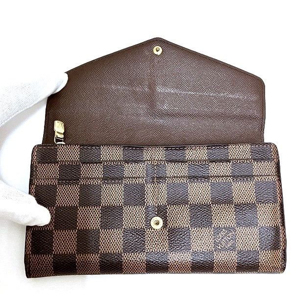 Louis Vuitton Louis Vuitton Louis Vuitton Damier Portefeuille Sarah Wallet N63209 Canvas Long Wallet N63209 in Good Condition Size ONE SIZE - 2 Thumbnail