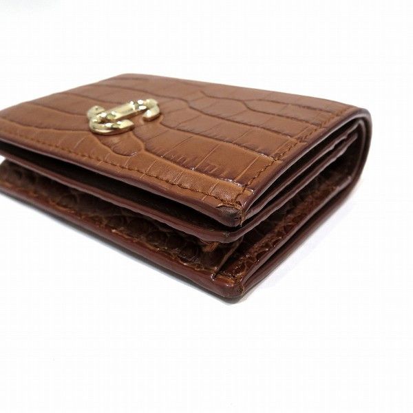 Jimmy Choo Jimmy Choo Jimmy Choo Crocodile Embossed Bifold Wallet Leather Short Wallet in Fair Condition Size ONE SIZE - 9 Thumbnail