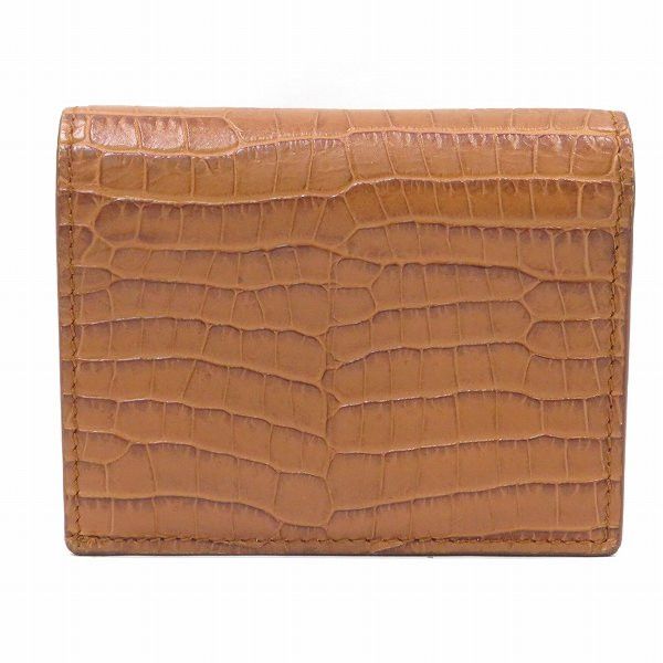 Jimmy Choo Jimmy Choo Jimmy Choo Crocodile Embossed Bifold Wallet Leather Short Wallet in Fair Condition Size ONE SIZE - 8 Thumbnail