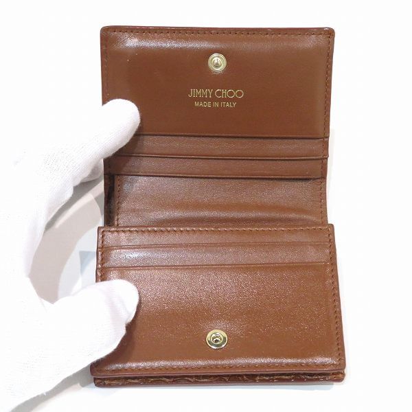 Jimmy Choo Jimmy Choo Jimmy Choo Crocodile Embossed Bifold Wallet Leather Short Wallet in Fair Condition Size ONE SIZE - 2 Thumbnail