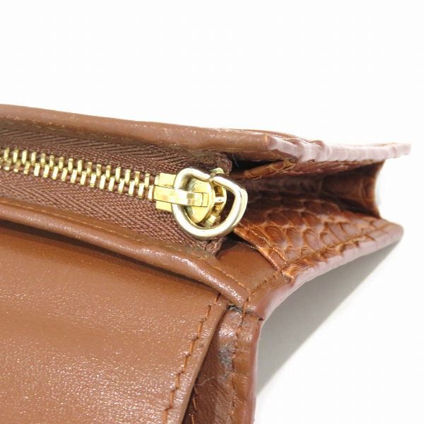 Jimmy Choo Jimmy Choo Jimmy Choo Crocodile Embossed Bifold Wallet Leather Short Wallet in Fair Condition Size ONE SIZE - 7 Thumbnail