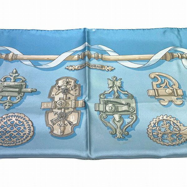 Hermes Hermes Hermes Silk Scarf FERRONNERIE Design Canvas Scarf in Good Condition Size ONE SIZE - 6 Thumbnail