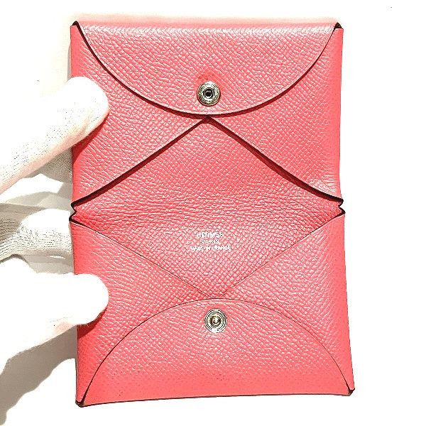 Hermes Hermes Hermes Calvi Coin Case Wallet Leather Coin Case in Good Condition Size ONE SIZE - 2 Thumbnail