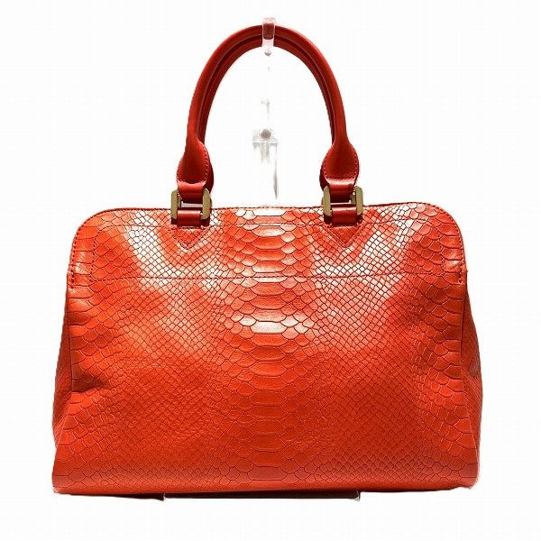 Longchamp Longchamp Longchamp 2Way Python Embossed Leather Tote Bag Leather Tote Bag in Good Condition Size ONE SIZE - 2 Thumbnail