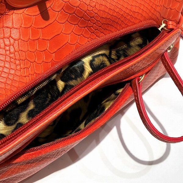 Longchamp Longchamp Longchamp 2Way Python Embossed Leather Tote Bag Leather Tote Bag in Good Condition Size ONE SIZE - 9 Thumbnail