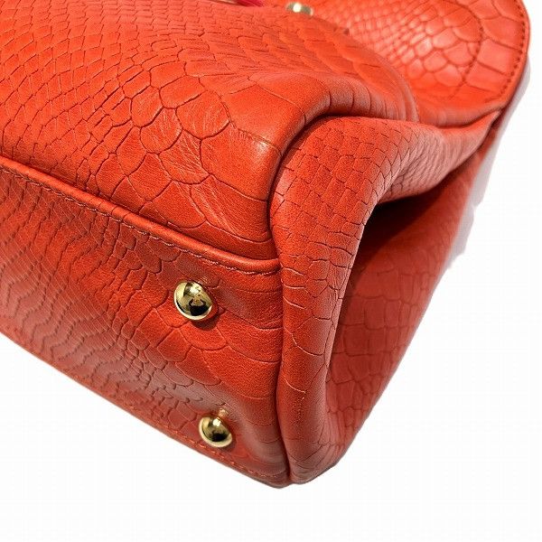 Longchamp Longchamp Longchamp 2Way Python Embossed Leather Tote Bag Leather Tote Bag in Good Condition Size ONE SIZE - 4 Thumbnail