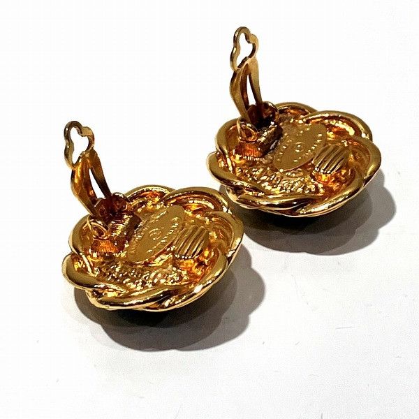 Chanel Chanel Chanel Blue Stone Earrings Clip Metal Earrings in Great Condition Size ONE SIZE - 3 Thumbnail