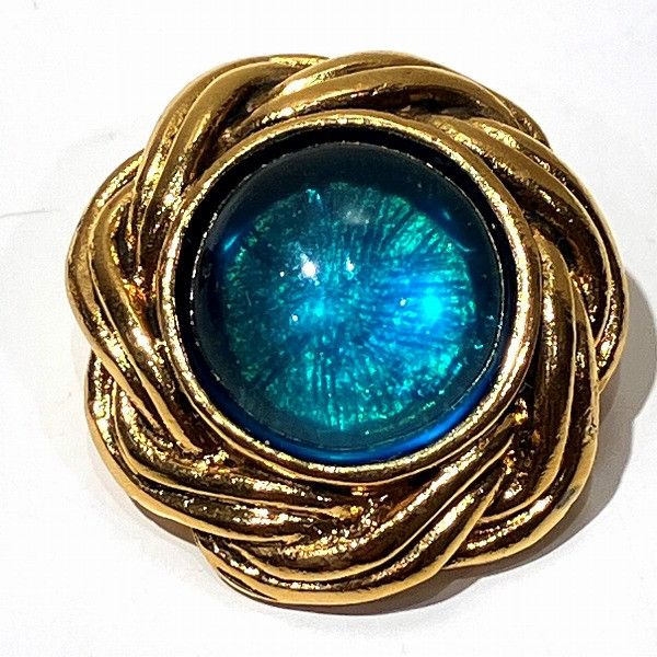 Chanel Chanel Chanel Blue Stone Earrings Clip Metal Earrings in Great Condition Size ONE SIZE - 7 Thumbnail
