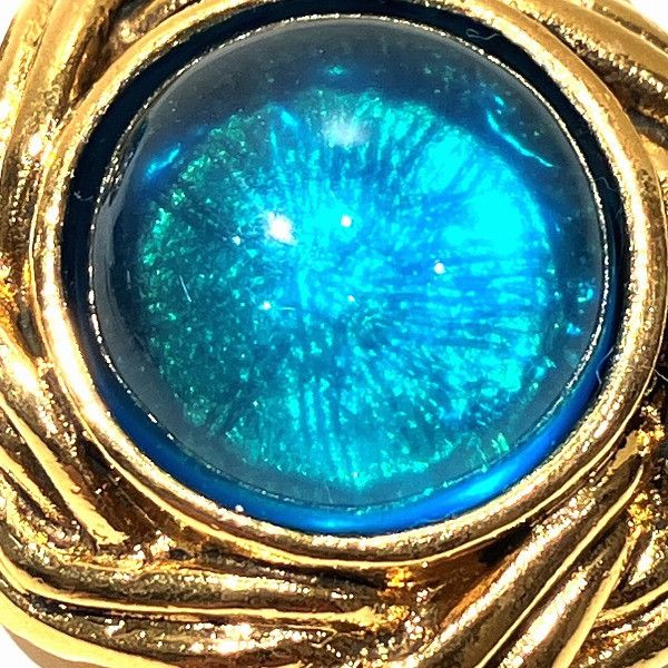 Chanel Chanel Chanel Blue Stone Earrings Clip Metal Earrings in Great Condition Size ONE SIZE - 6 Thumbnail