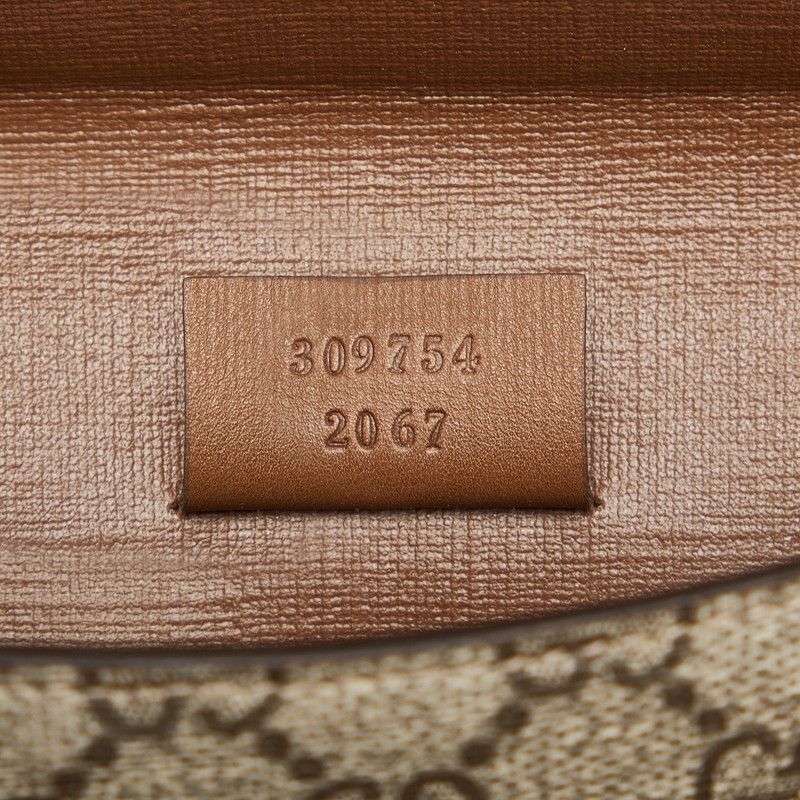 Gucci Gucci Gucci GG Supreme Bifold Wallet Beige Brown PVC Leather Canvas Short Wallet 309754 in Very Good Condition Size ONE SIZE - 8 Thumbnail