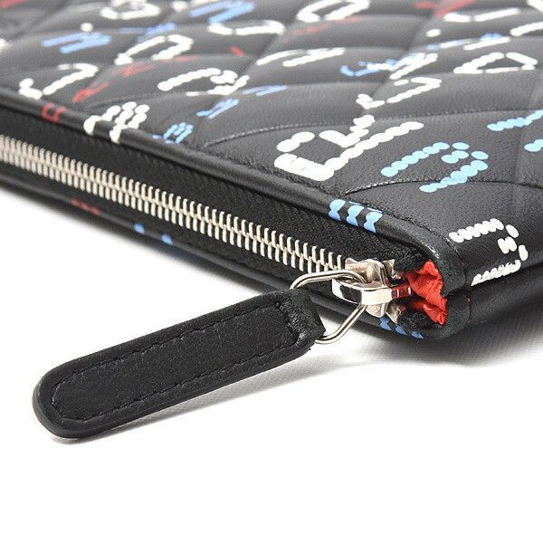 Chanel Chanel Chanel Lambskin Typography Clutch Bag Black Leather Clutch Bag 24＊＊＊＊＊＊ in Great Condition Size ONE SIZE - 5 Thumbnail