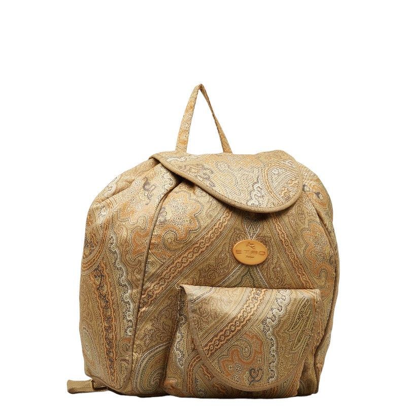 Etro Etro Etro Nylon Paisley Backpack Beige Brown Canvas Backpack in Very Good Condition Size ONE SIZE - 2 Thumbnail