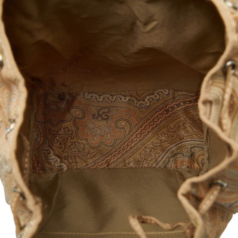Etro Etro Etro Nylon Paisley Backpack Beige Brown Canvas Backpack in Very Good Condition Size ONE SIZE - 5 Thumbnail