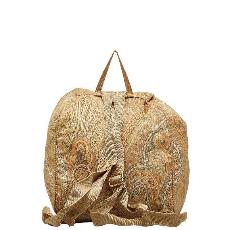 Etro Etro Etro Nylon Paisley Backpack Beige Brown Canvas Backpack in Very Good Condition Size ONE SIZE - 3 Thumbnail