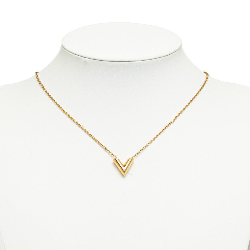 Louis Vuitton Louis Vuitton Louis Vuitton Essential V Necklace Gold M61083 Metal Necklace M61083 in Very Good Condition Size ONE SIZE - 6 Thumbnail