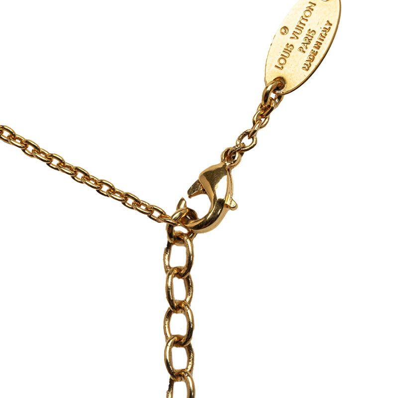 Louis Vuitton Louis Vuitton Louis Vuitton Essential V Necklace Gold M61083 Metal Necklace M61083 in Very Good Condition Size ONE SIZE - 3 Thumbnail
