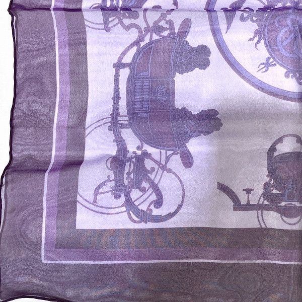 Hermes Hermes Hermes Silk Ex-Libris Carriage Scarf Canvas Scarf Size ONE SIZE - 6 Thumbnail