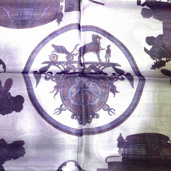 Hermes Hermes Hermes Silk Ex-Libris Carriage Scarf Canvas Scarf Size ONE SIZE - 4 Thumbnail