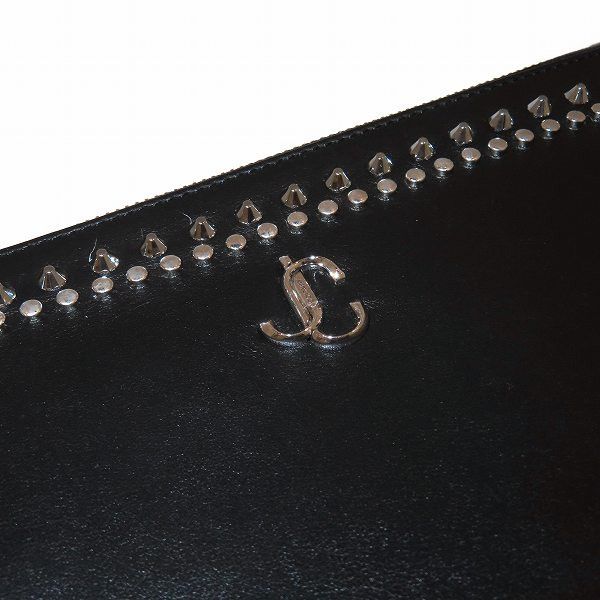 Jimmy Choo Jimmy Choo Jimmy Choo FARA JC Logo Clutch Bag Leather Clutch Bag Size ONE SIZE - 9 Thumbnail