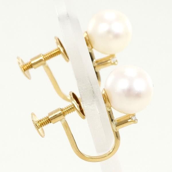 Seiko Seiko Seiko K18YG Yellow Gold Pearl Earrings Metal Earrings Size ONE SIZE - 2 Thumbnail