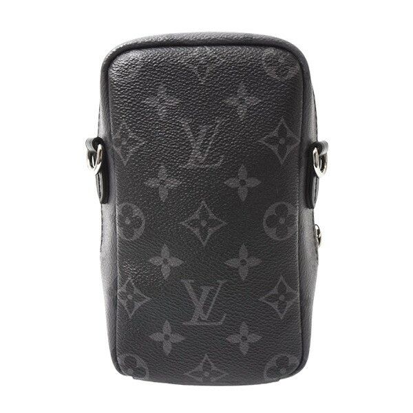 Louis Vuitton Louis Vuitton Louis Vuitton Monogram Eclipse Reverse Double Phone Pouch M81321 Canvas Crossbody Bag M81321 Size ONE SIZE - 2 Thumbnail