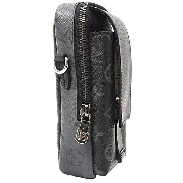 Louis Vuitton Louis Vuitton Louis Vuitton Monogram Eclipse Reverse Double Phone Pouch M81321 Canvas Crossbody Bag M81321 Size ONE SIZE - 3 Thumbnail