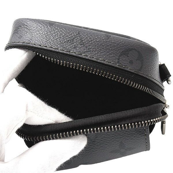 Louis Vuitton Louis Vuitton Louis Vuitton Monogram Eclipse Reverse Double Phone Pouch M81321 Canvas Crossbody Bag M81321 Size ONE SIZE - 5 Thumbnail