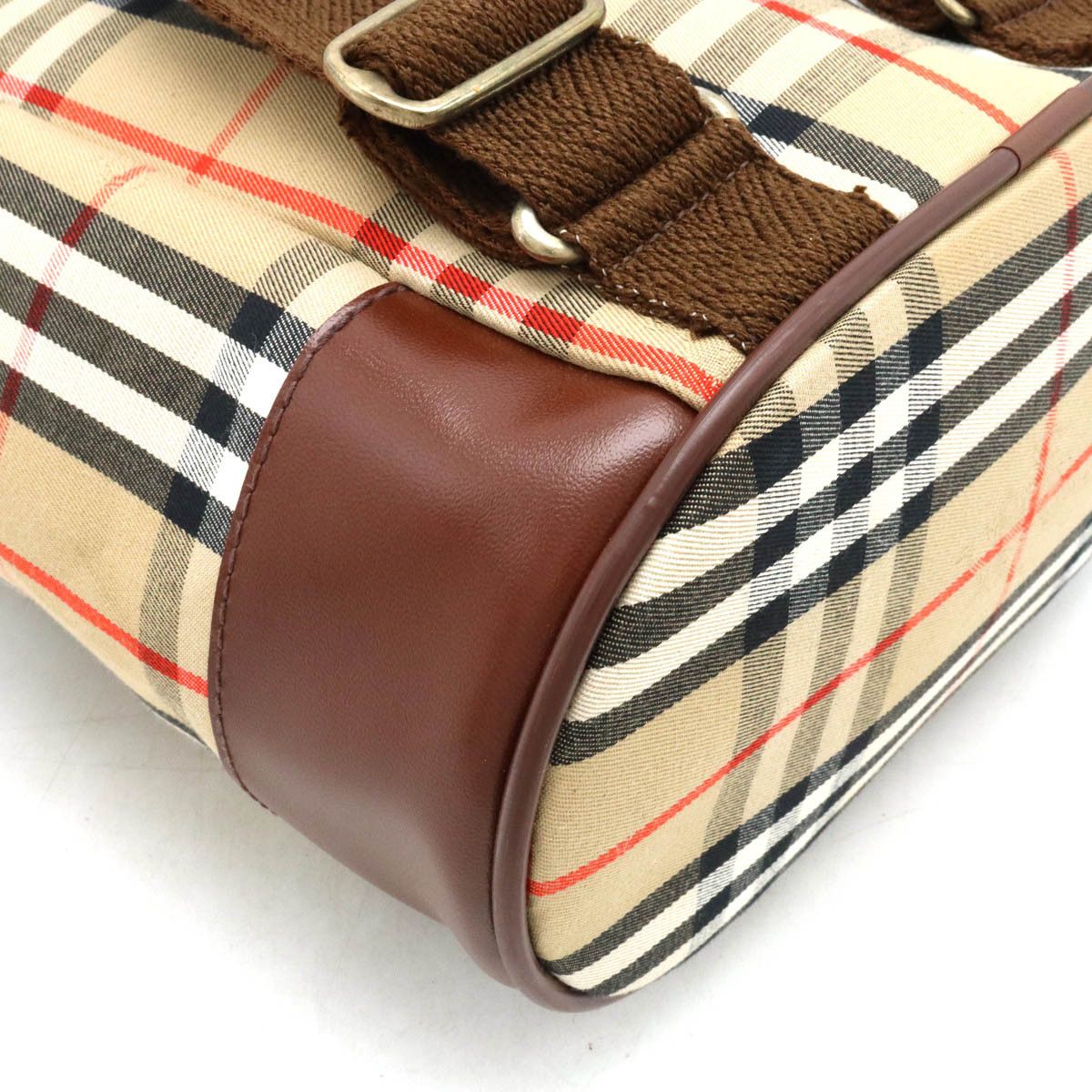 Burberry Burberry Burberry Nova Check Shadow Horse Backpack Canvas Leather Canvas Backpack in Great Condition Size ONE SIZE - 3 Thumbnail