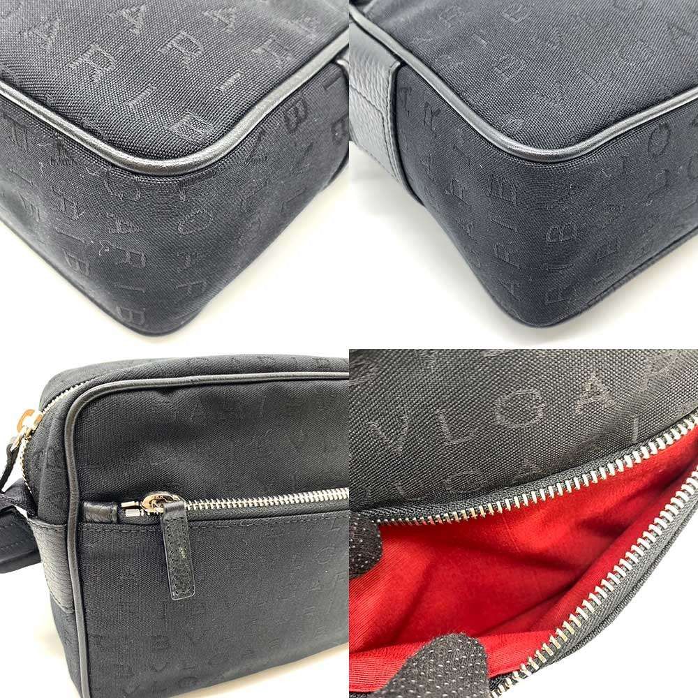 Bvlgari Bvlgari Bvlgari Canvas Logo Mania Crossbody Bag Black Canvas Crossbody Bag 6-ot240927-5 in Very Good Condition Size ONE SIZE - 5 Thumbnail