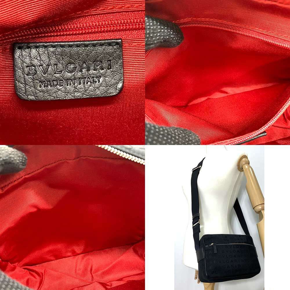Bvlgari Bvlgari Bvlgari Canvas Logo Mania Crossbody Bag Black Canvas Crossbody Bag 6-ot240927-5 in Very Good Condition Size ONE SIZE - 7 Thumbnail