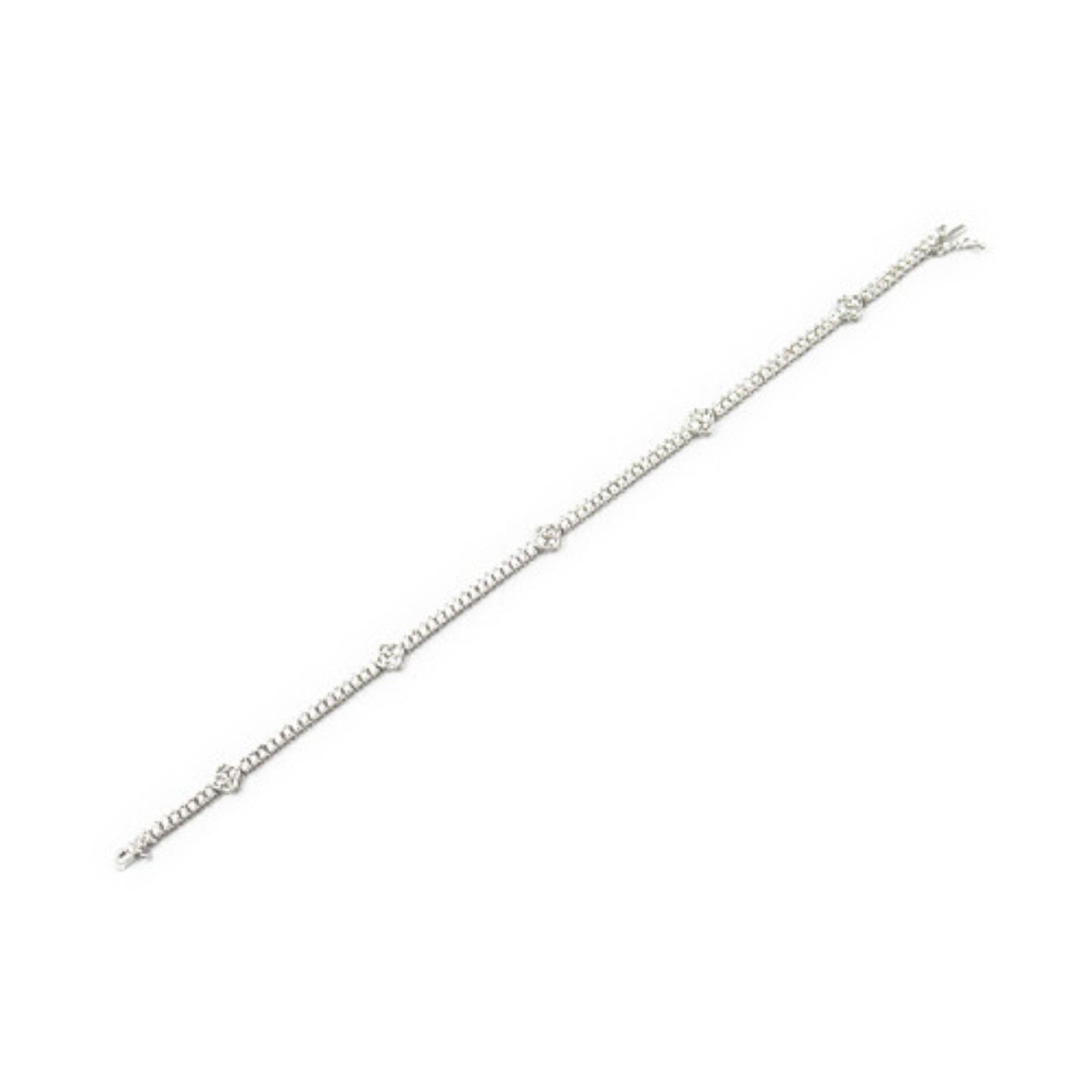 Other Other 14K Diamond Chain Bracelet Metal Bracelet in Great Condition Size ONE SIZE - 3 Thumbnail