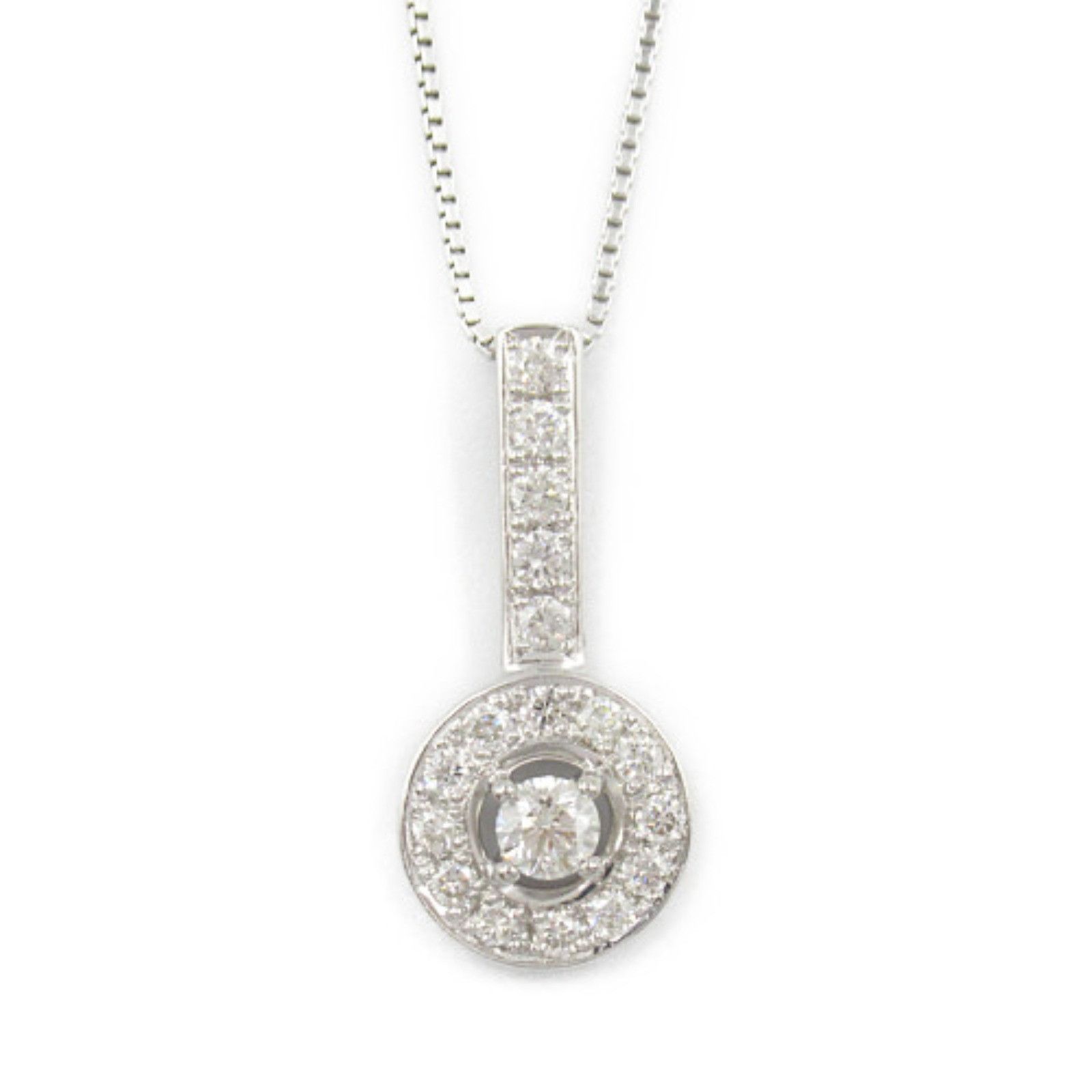 Other Other Platinum Diamond Necklace Metal Necklace in Great Condition Size ONE SIZE - 2 Thumbnail
