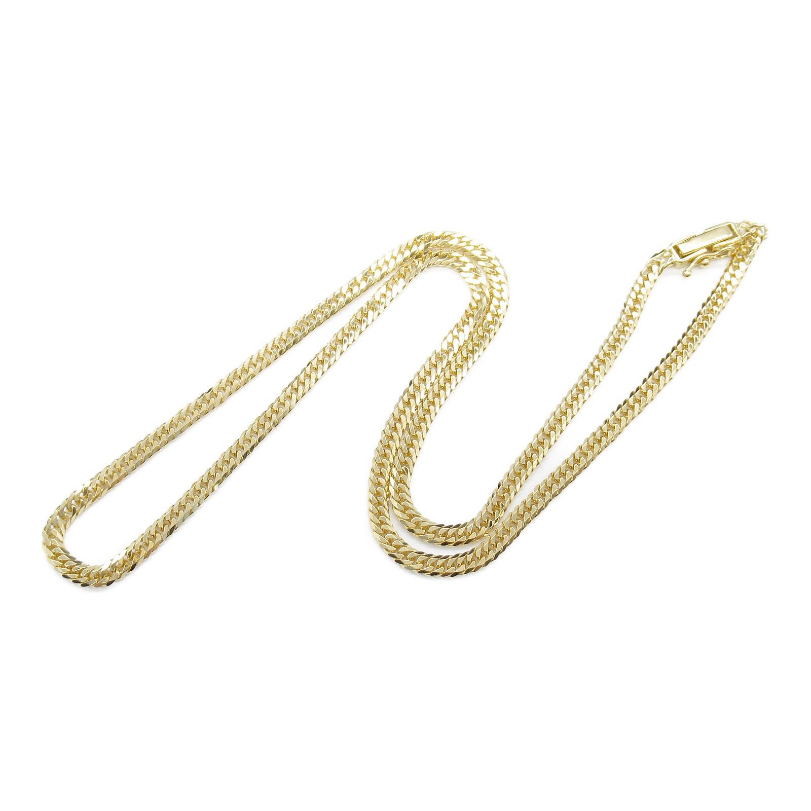Other Other 18K Flat Link Chain Necklace Metal Necklace in Great Condition Size ONE SIZE - 3 Thumbnail