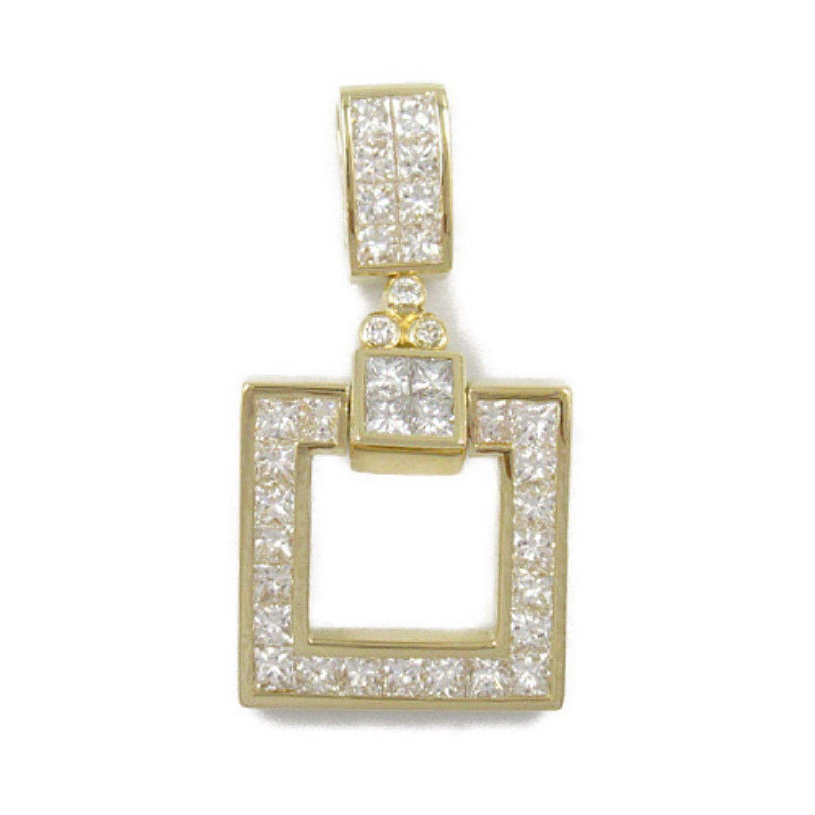 Other Other 18K Diamond Pendant Metal Pendant in Great Condition Size ONE SIZE - 2 Thumbnail