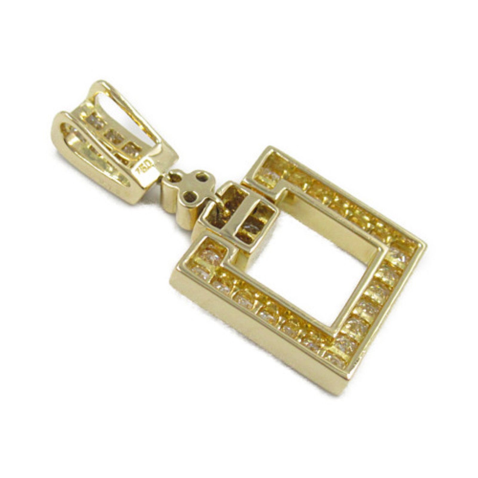 Other Other 18K Diamond Pendant Metal Pendant in Great Condition Size ONE SIZE - 3 Thumbnail