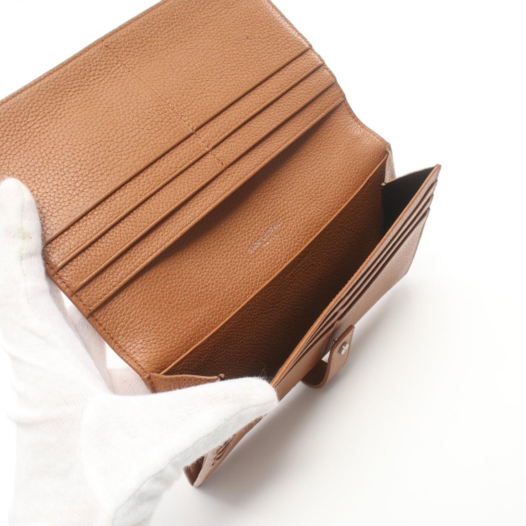 Yves Saint Laurent Yves Saint Laurent Sac De Jour Long Wallet Leather Long Wallet 504981 in Good Condition Size ONE SIZE - 3 Thumbnail