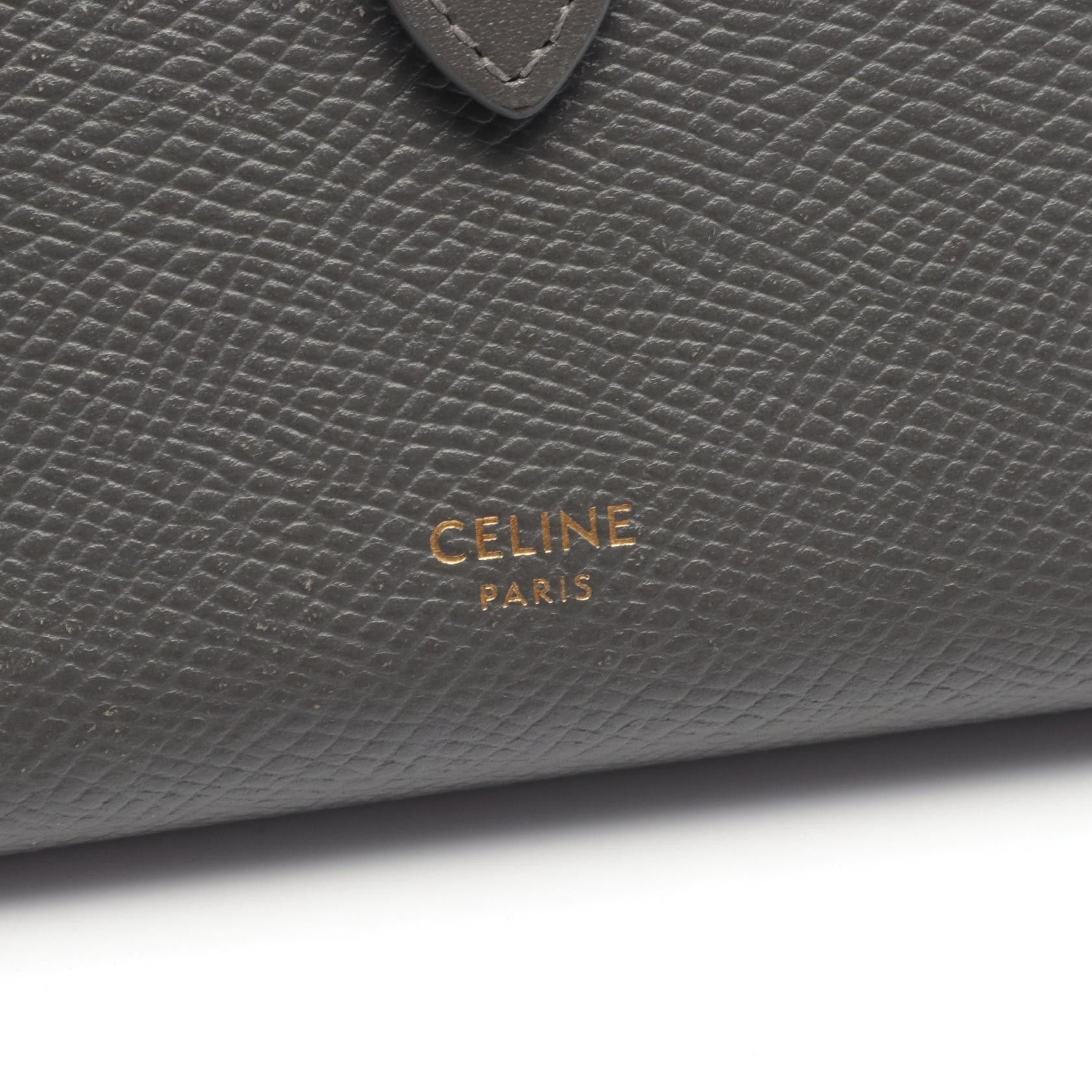 Celine Celine Leather Bifold Wallet Leather Short Wallet 10B643BFP in Very Good Condition Size ONE SIZE - 4 Thumbnail