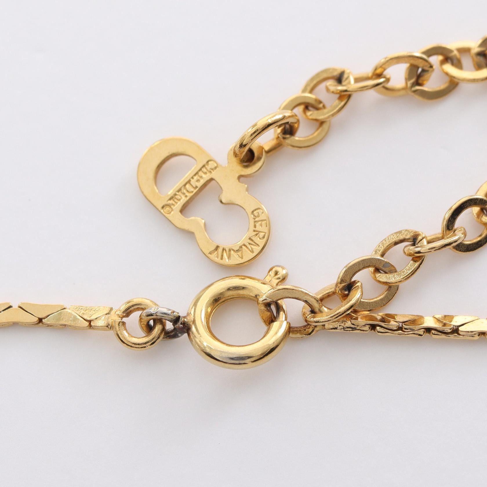 Dior Dior Heart Rhinestone Necklace Metal Necklace in Great Condition Size ONE SIZE - 3 Thumbnail