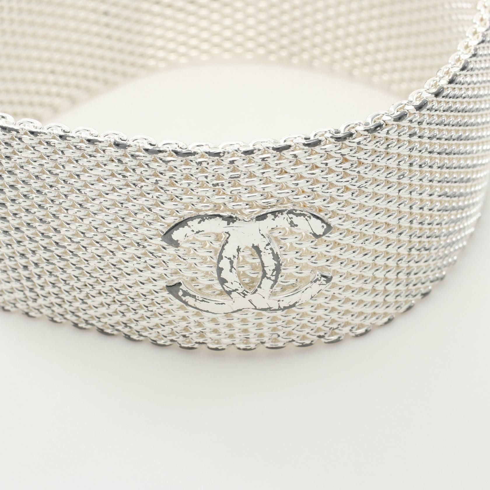 Chanel Chanel CC Mesh Bracelet Metal Bracelet 96A in Good Condition Size ONE SIZE - 3 Thumbnail